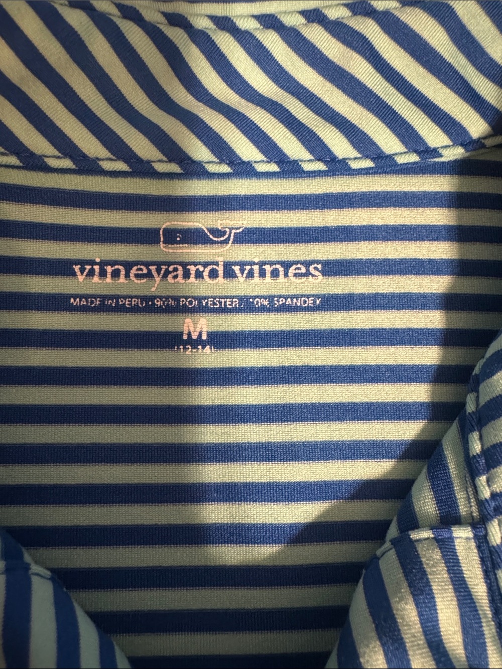 Striped Blue & Teal Polo Shirt - Picture 2 of 5